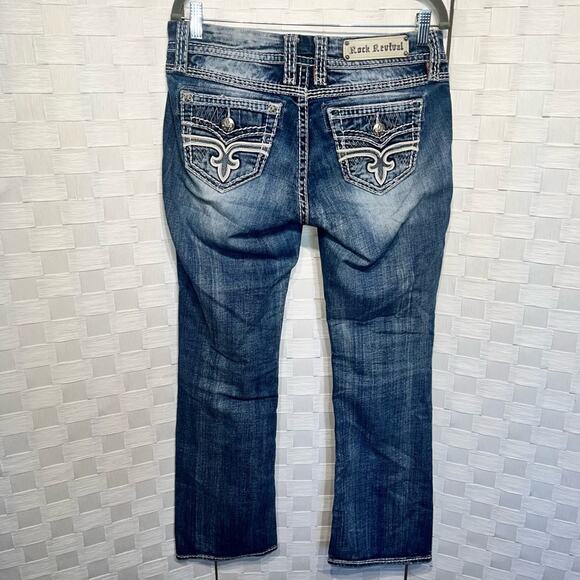 Rock Revival Lonnie Easy Boot Stretch Jeans Women’s Size 28 Thick Stitch - Picture 11 of 11